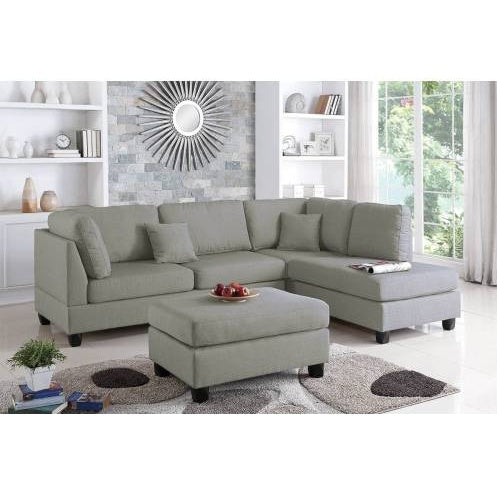 3-PC SECTIONAL In Gray