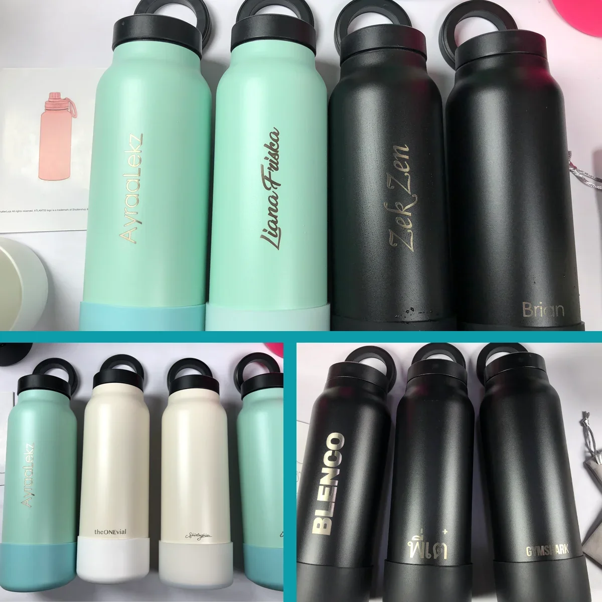 Personalised Magsafe Water Bottle with Phone Holder 750ML 24oz 32oz Magnetic Stainless Steel Customised Thermal Flask