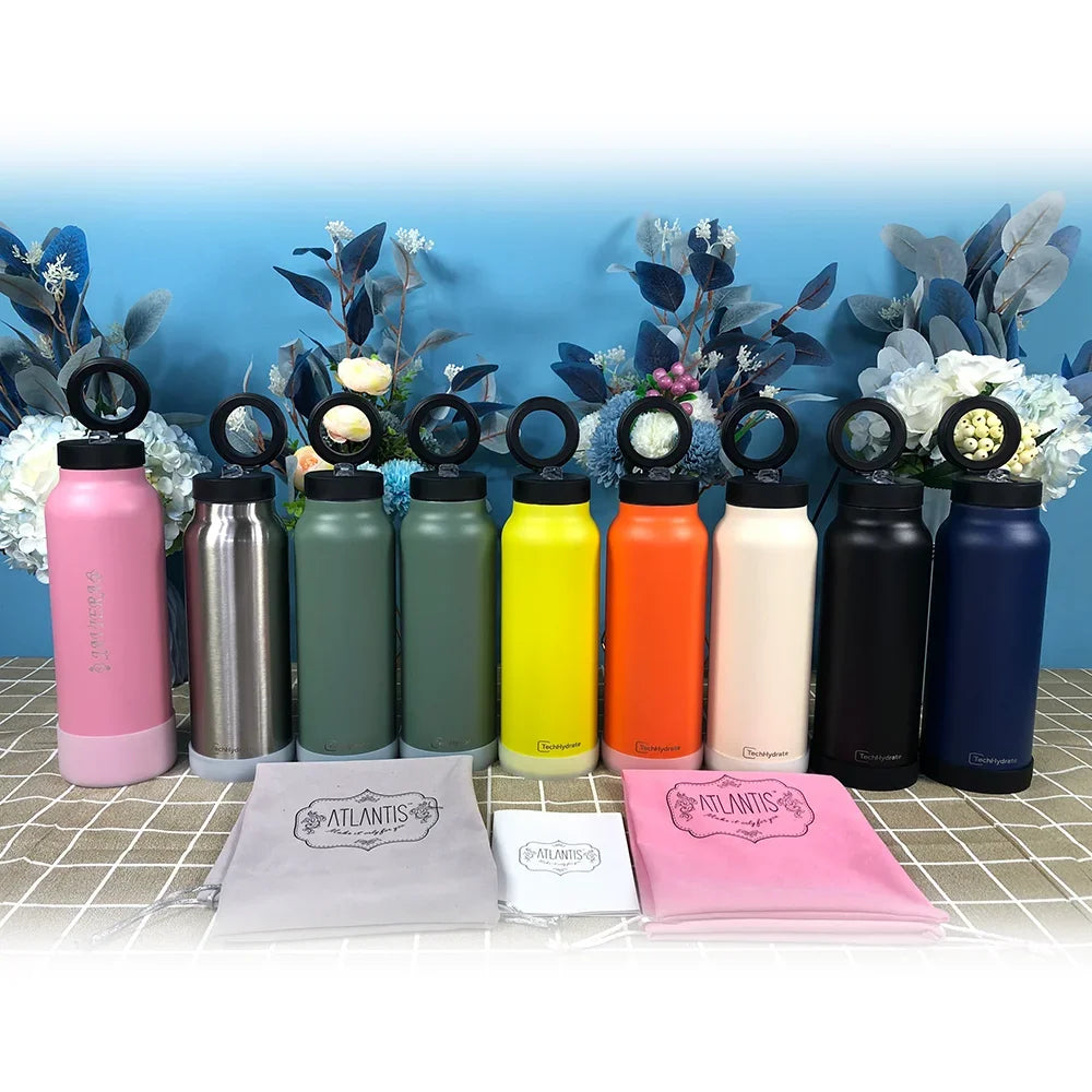 Personalised Magsafe Water Bottle with Phone Holder 750ML 24oz 32oz Magnetic Stainless Steel Customised Thermal Flask