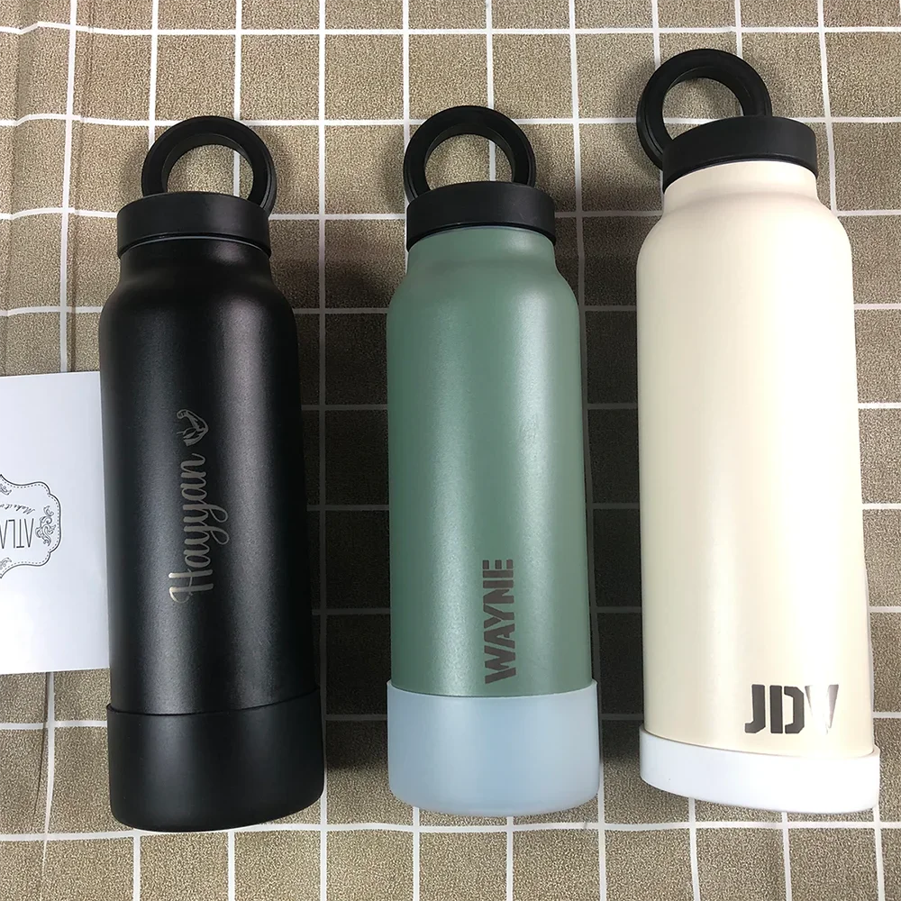 Personalised Magsafe Water Bottle with Phone Holder 750ML 24oz 32oz Magnetic Stainless Steel Customised Thermal Flask