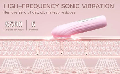 Sonic Waterproof Facial Cleansing Brush Rechargeable Scrubber Exfoliating Vibrating Deep Clean Face Cleaner  Skin Care Tool